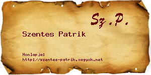 Szentes Patrik névjegykártya
